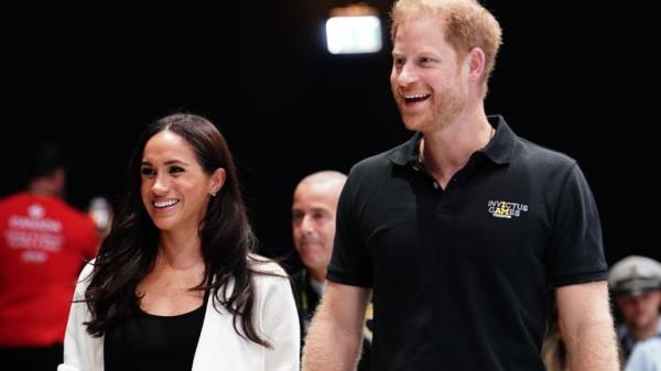 The Duke and Duchess of Sussex at the Merkur Spiel-Arena during the Invictus Games in Dusseldorf, Germany. Picture date: Wednesday September 13, 2023.